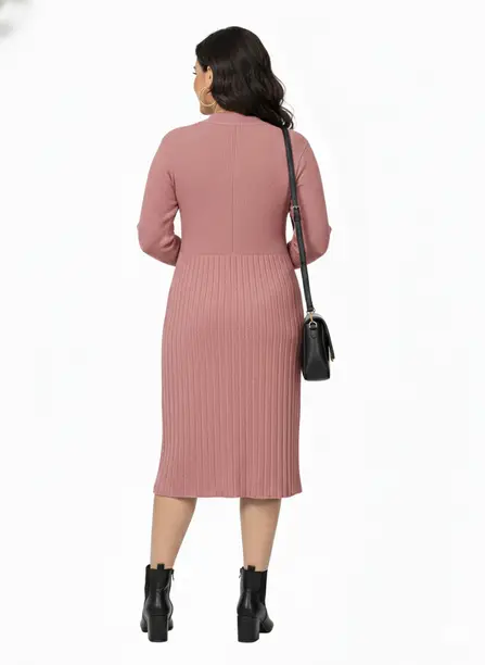 Pleated Midi Dress